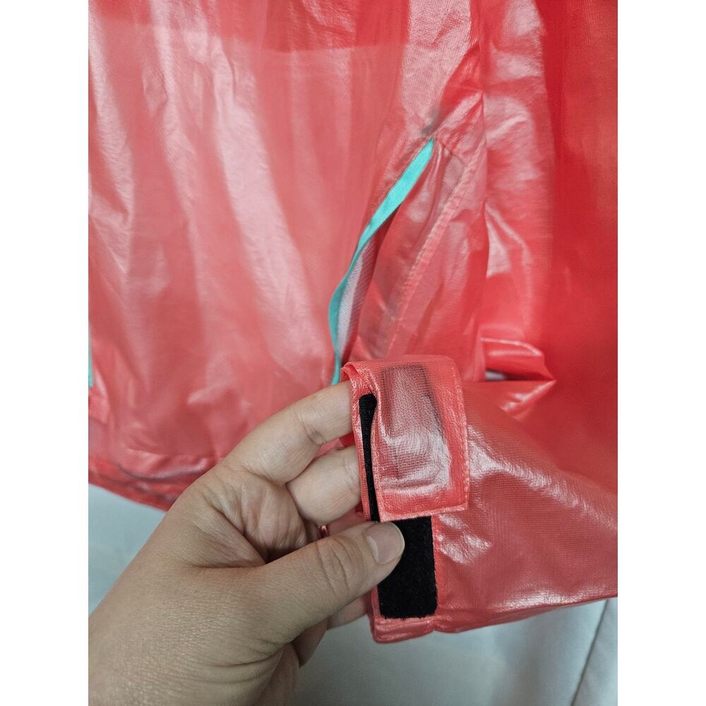 Frogg Toggs XXL Xtreme Lite Hooded Jacket Coral Orange Pink Color Teal Accent - Picture 6 of 15